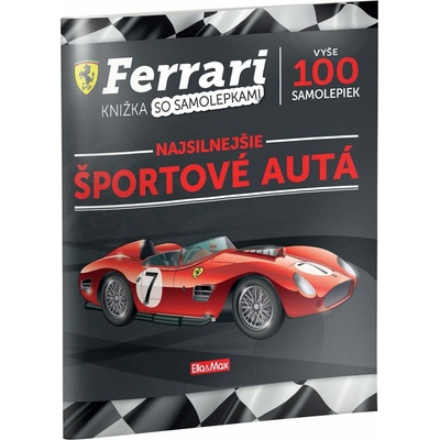 Ferrari športové autá kniha samolepiek