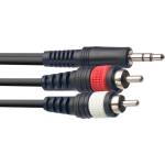 Stagg Кабел мини ст. жак-два чинча 6м. syc6/mpsb2cm e