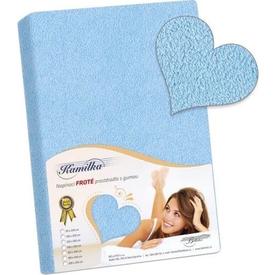 Bellatex froté plachta svetlo modrá 180x200