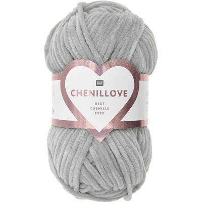 Rico Design Ženilková priadza Chenillove odtieň 013 šedá - 1 ks