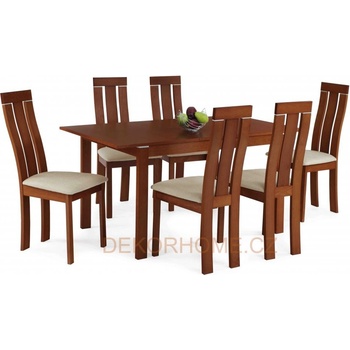 Autronic Jedálenský stôl BT-6777 TR3 + 4 jedálenské stoličky BC-3931 TR3