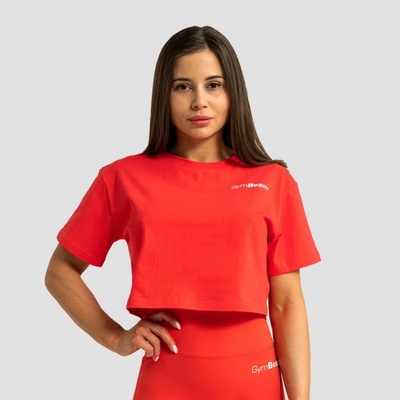 GymBeam Dámske tričko Cropped Limitless Hot Red