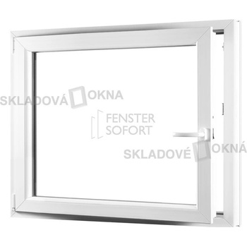 SKLADOVE-OKNA.sk - Jednokrídlové plastové okno PREMIUM, otváravo - sklopné ľavé - 1100 x 1000 mm, barva biela