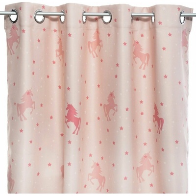 Atmosphera For Kids Okenný záves pre deti Unicorn 140X250 cm Ružový v jednorožcovi