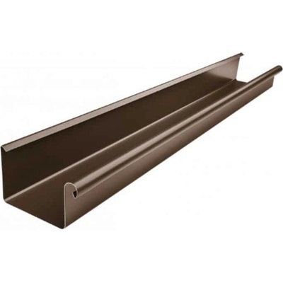 KJG Žľab strešný hranatý 333 mm šírka žľabu 120 mm 4 m pozink RAL 9005 Čierna