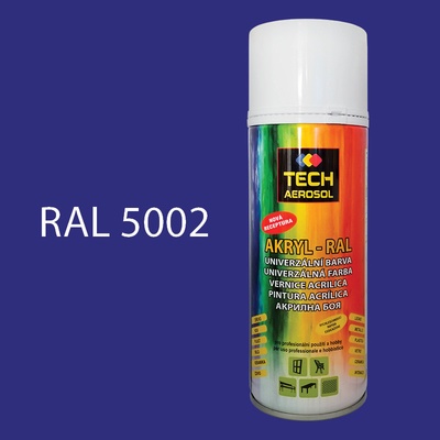 TECH RAL akrylová farba v spreji 400 ml 5002 lesklá