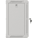 Lanberg rack cabinet 10" wall-mount 9U/300x300 (flat pack) with glass door grey (WF11-3309-10S) - gtcomputers