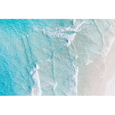 Plakát, Obraz - Aerial view of ocean and a, Abstract Aerial Art, 40 × 26.7 cm