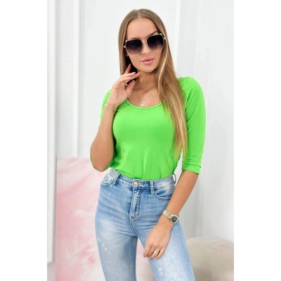 ! Kesi Blouse with a round neckline light green svetlozelená