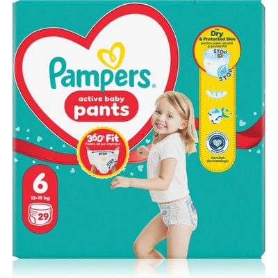 Pampers Active Baby Pants Size 6 еднократни пелени гащички 13-19 kg 29 бр