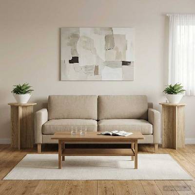 vidaXL Стойка за растения 2 бр. Дъб сонома Ø40 x 60 см (899710)