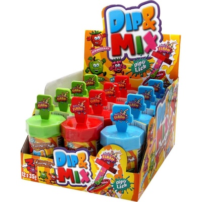 Sweet Flash Dip&Mix lízátko s práškem se 3 příchutěmi 35 g