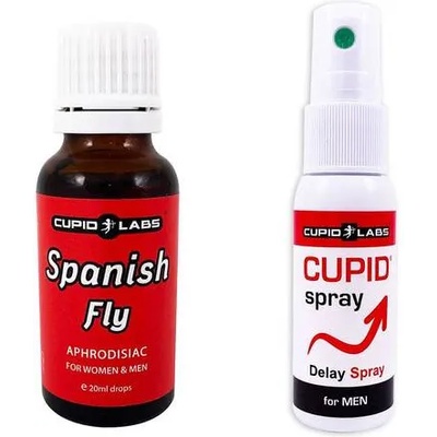CUPID LABS Задържащ спрей за мъже Cupid Spray и Възбуждащи капки Испанска муха