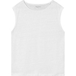 KnowledgeCotton Apparel Дамски топ KnowledgeCotton Apparel Women's Loose Fold Up Linen Top - Bright White - размер XXL (916-4446-0215)