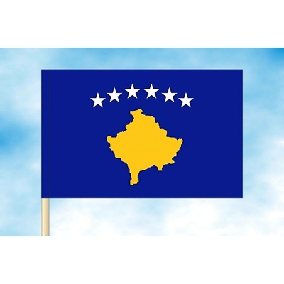 LIBEA, s.r.o. Vlajka Kosova Rozměr: 30×45 cm, Uchycení: Návlek na žerď