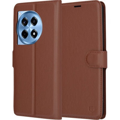 Techsuit Leather Folio OnePlus 12R hnědé