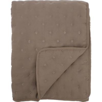 Chic Antique Měkká hnědá prošívaná deka / přehoz Aix Soft 180 x 130 cm
