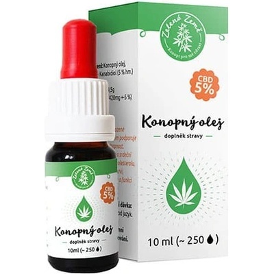 Zelená ZeměcCBD BIO konopný olej 5% 30 ml