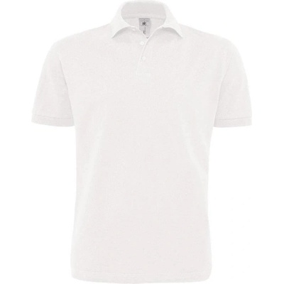 B&C Heavymill Piqué polo tričko biele