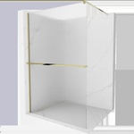 Mexen Kioto+ dушка панел с рафт Walk-in 90 x 200 см, ивици, злато - 800-090-121-50-09 (800-090-121-50-09)