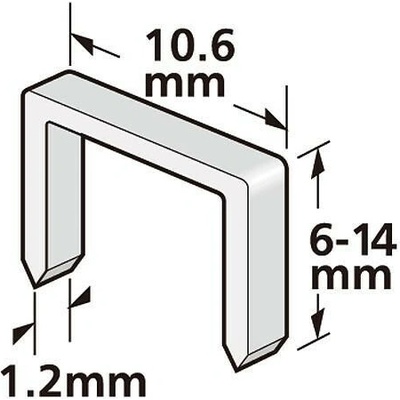 Spony Strend Pro Premium J908, 8 mm, sponky do sponkovačky, 1.2x10.6 mm, bal. 1000 ks