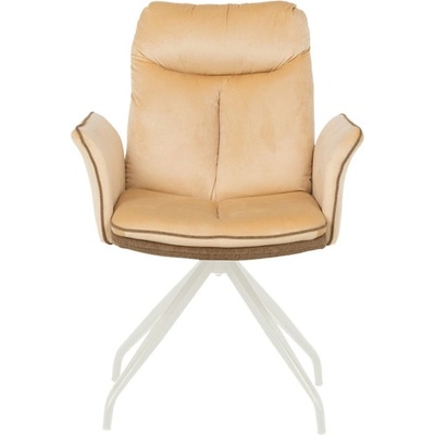 Carmen Трапезен стол Carmen MARLOW 1, до 120kg. , дамаска, прахово боядисана метална база, бежов (bt-3532396)