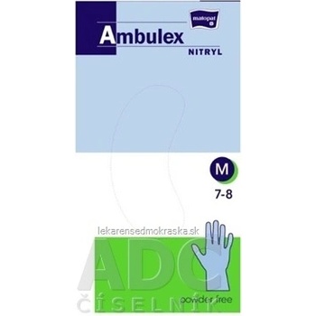 Ambulex Rukavice Nitrylové nesterilné nepúdrované modré 100 ks