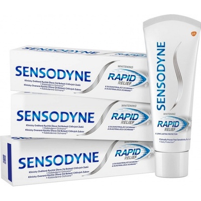 Sensodyne Rapid Relief Rapid Whitening 3 x 75 ml
