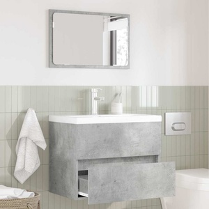 vidaXL Комплект мебели за баня Циментено сиво 60 x 38, 3 x 45 см (876035)