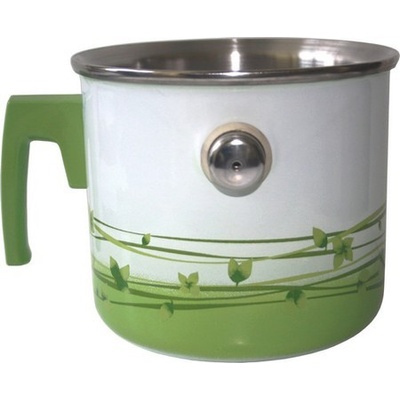 Metalac smaltovaný mliekovar 16 cm/2 L tráva