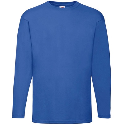 Fruit of the Loom pánské tričko Valueweight T LS modré