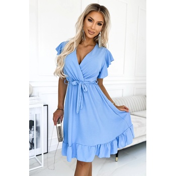 numoco basic Нежна рокля в син цвят 455-2nmc-2053 - Син, размер uni