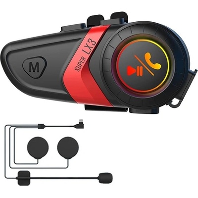 Super LX3 Bluetooth хендсфри за каска, слушалки за мотоциклет