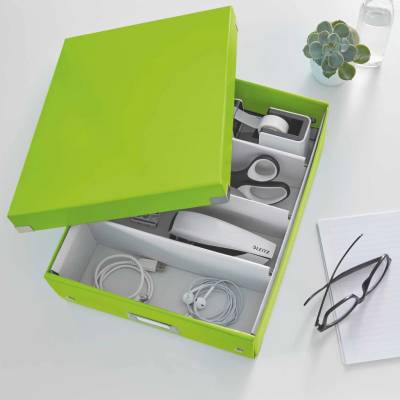 LEITZ Střední organizační krabice Click & Store, Zelená 60580064