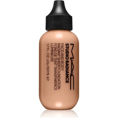 MAC Cosmetics Studio Radiance Face and Body Radiant Sheer Foundation лек фон дьо тен за лице и тяло цвят W3 50ml