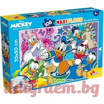Lisciani Пъзел lisciani 91782 - 108 части - Мики и приятели, Патокът Доналд, двулицев пъзел (li91782)
