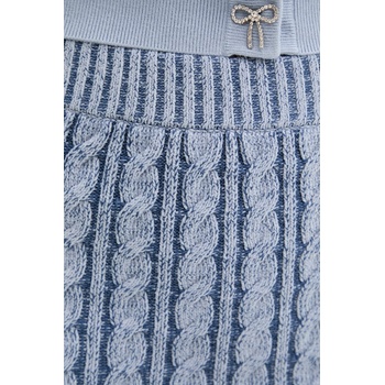 Guess Памучна пола Guess GISELLE в синьо къса с кройка тип молив W5YD68 Z3OU0 (W5YD68.Z3OU0)