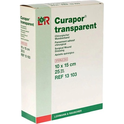 Curapor krytie na rany transparent 10 x 15 cm sterilné vodeodolné 25 ks