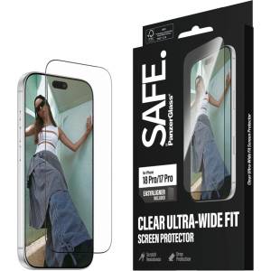Panzer Стъклен протектор Safe за iPhone 18 Pro/17 Pro, Ultra-Wide Fit m. EasyAligner