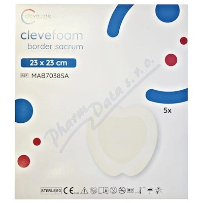 Clevecare Clevefoam Border pěn.krytí 23 x 23 cm 5 ks