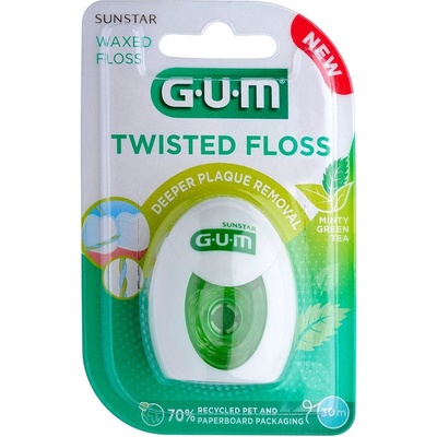 GUM Twisted Floss kroucená zubní nit voskovaná 30 m