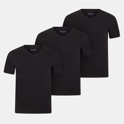 Boss Тениска Boss Mens BOSS Bodywear 3 Pack T-Shirts - Soft Breathable Fabric with Logo Detail - Black