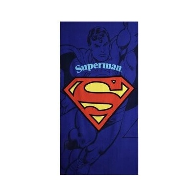 CurePink ručník osuška DC Comics Superman Logo 90 x 180 cm