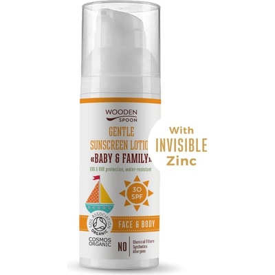 WoodenSpoon Opaľovací krém na tvár s nízkym komedogénnym indexom SPF 50 50 ml