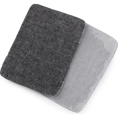 Nažehlovací záplaty riflové 5,3x7,9 cm, střední, 6 černá žíhaná