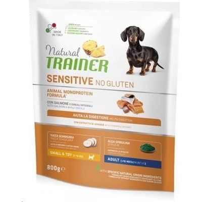 Trainer Natural Sens. No glut.Pup & Jun Mini losos 0,8 kg