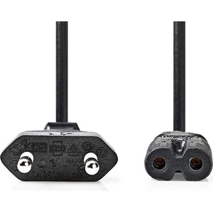 Nedis Захранващ кабел Nedis CEGL11040BK20 IEC-320-C7, 2 x 0, 75 mm, дължина 2 m (CEGL11040BK20)
