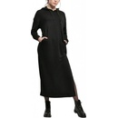 Urban Classics Ladies Modal Terry Long Hoody Dress Black