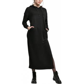 Urban Classics Ladies Modal Terry Long Hoody Dress Black