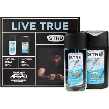 STR8 Live True deospray 85 ml + sprchový gel 250 ml dárková sada